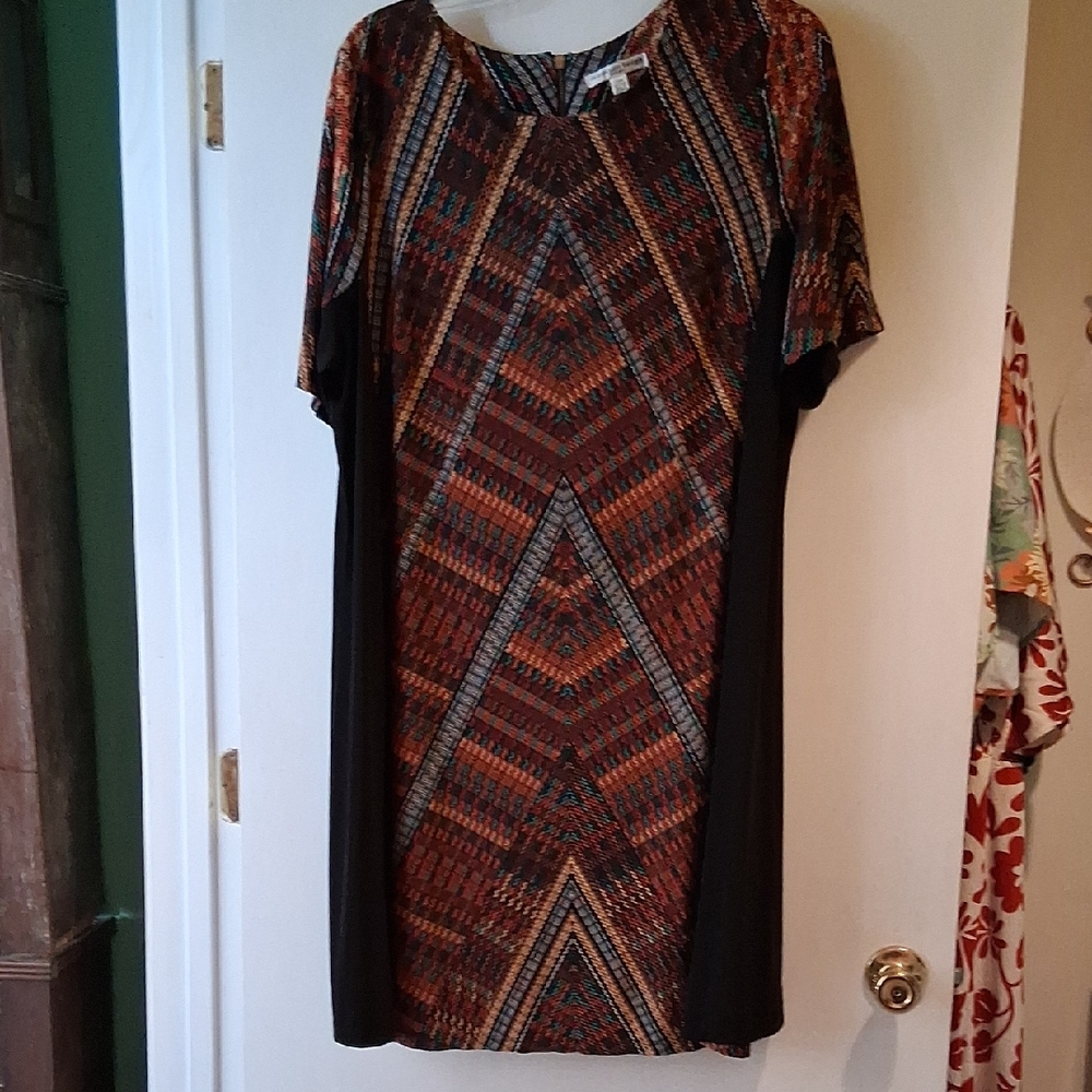 Madison Leigh Multicolor Geometric Tunic Dress